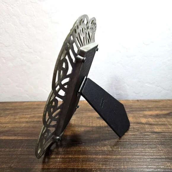 Vintage Silver Scroll Work Metal Picture Frame 3.5" X 5" - Picture 4 of 7